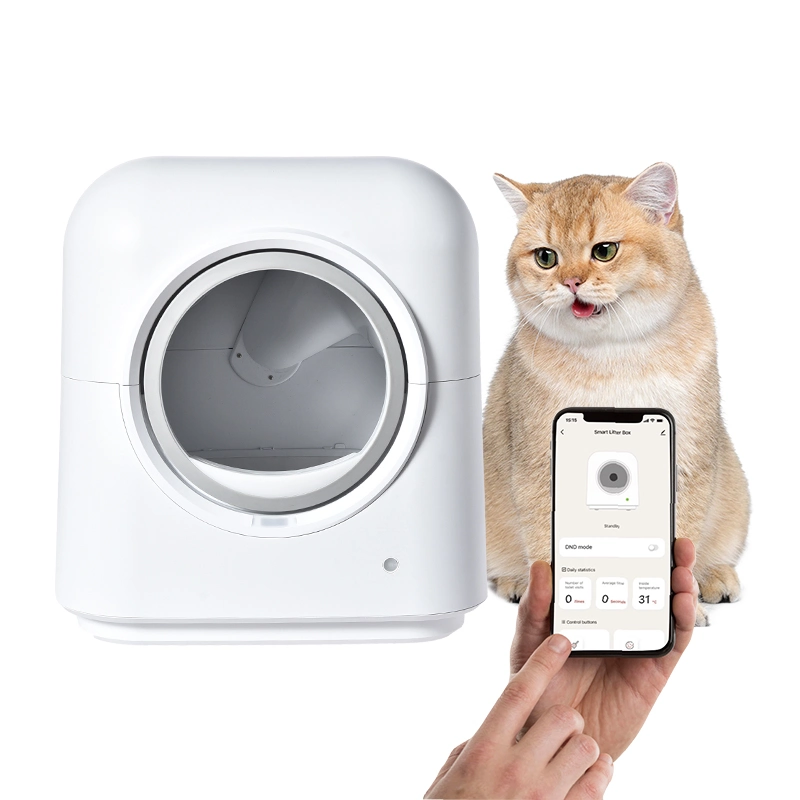 High Capacity 60L Weight Record UV Sterilization Low Noise Motor APP Control Self-Cleaning Cat Litter Box