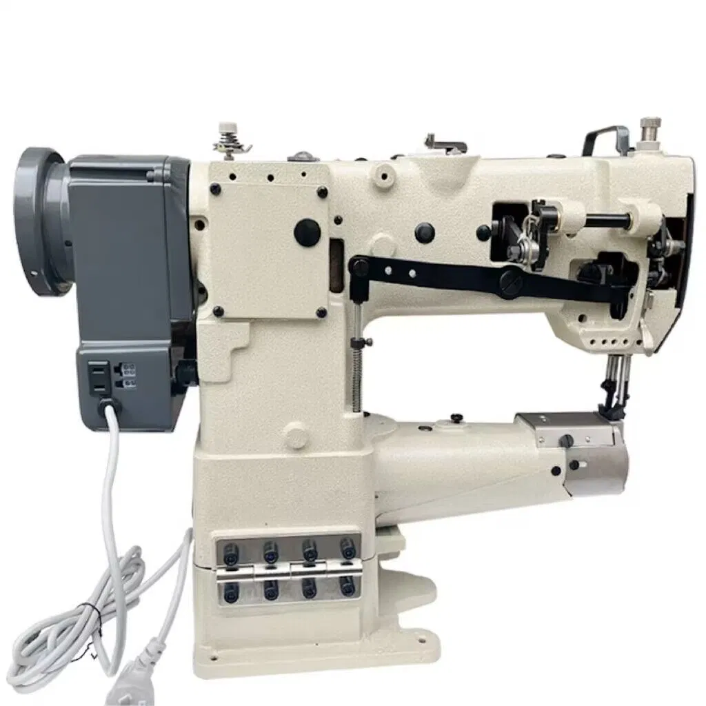 Direct Drive Single Needle Cylinder Bed Compound Feed Leather Sewing Machine with Binder and Cutter