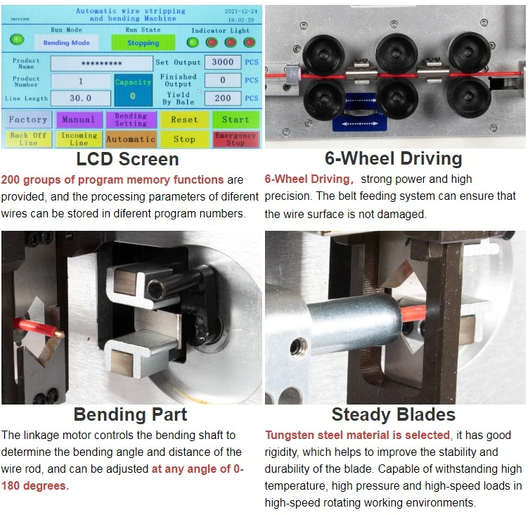 Factory Direct Sale Automatic Computer 35mm2 Hard Wire 2D Bending Machine with Cable Cutting Stripping Functions