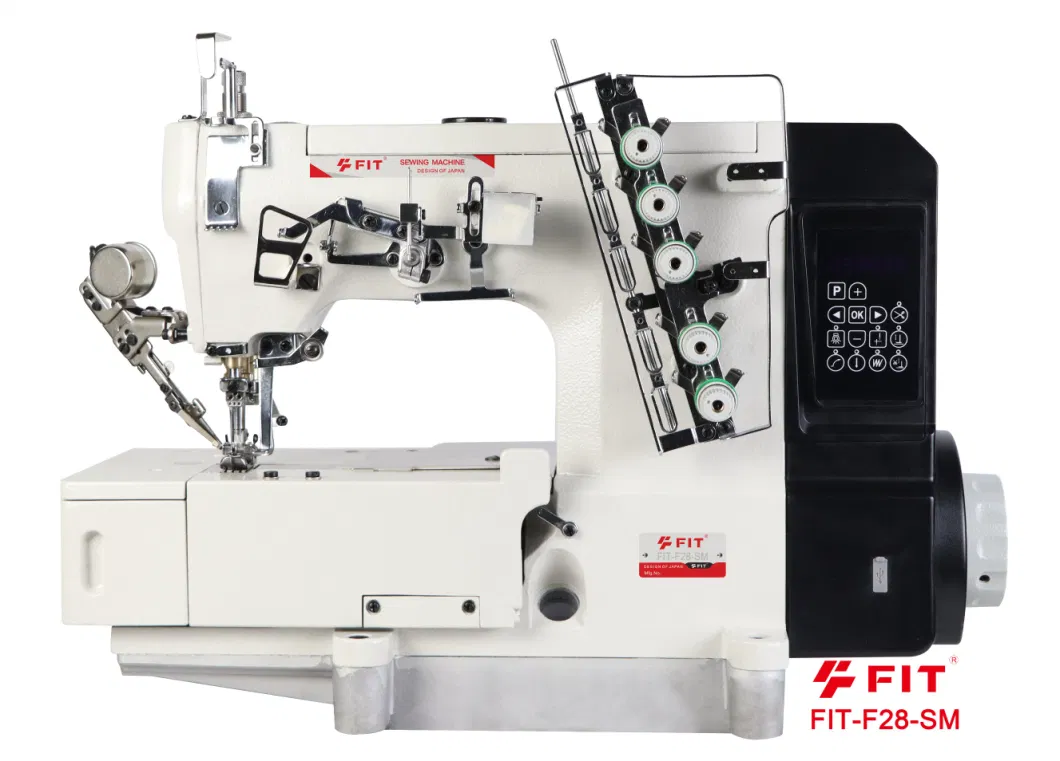 High Speed Flatbed Stepping Motor Lnterock Sewing Machine F28-Sm