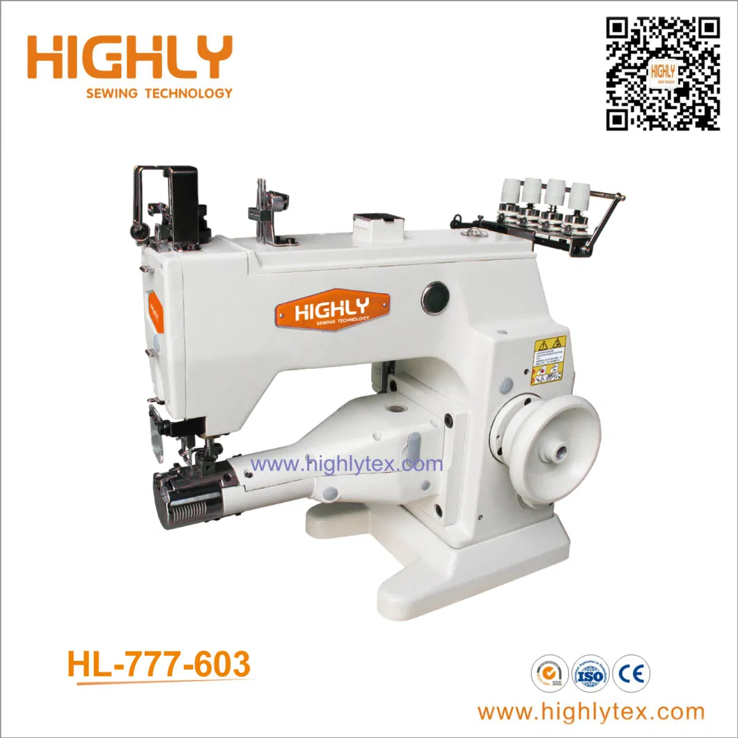 High Speed Cylinder Bed Interlock Sewing Machine with Pulley