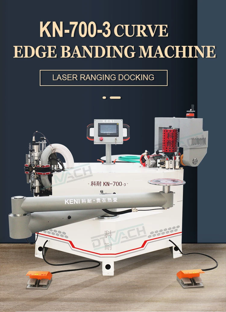 Dtmach Kn-700-3 Multifunctional Woodworking Manual Curve Straight Edge Banding Trimming Machine