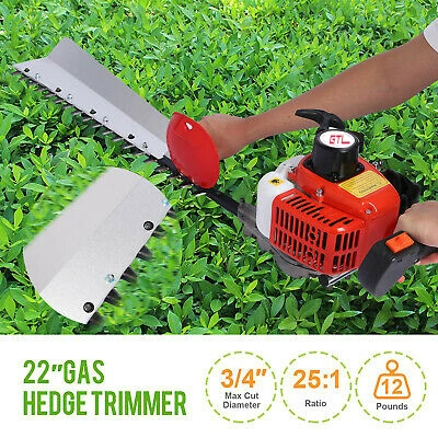 22.5cc 2-Stroke Gas Powered Hedge Trimmers with Single Sided Shrub Trimmer (HT230C)