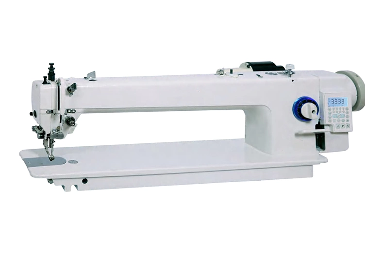 Long Arm Double Needle Auto Foot Lifter Functional Feed Lockstitch Sewing Machine
