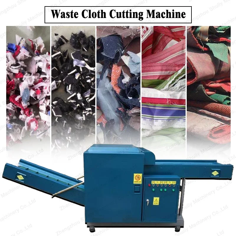 High Efficient Waste Cloth Cotton Fabric Leather Rag Cutting Machinery