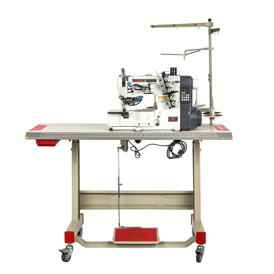 Sz-562e-01-Eut Automatic Flat Bed Cover Stitch Interlock Industrial Sewing Machine with Automatic Thread Trimmer and Footlifter