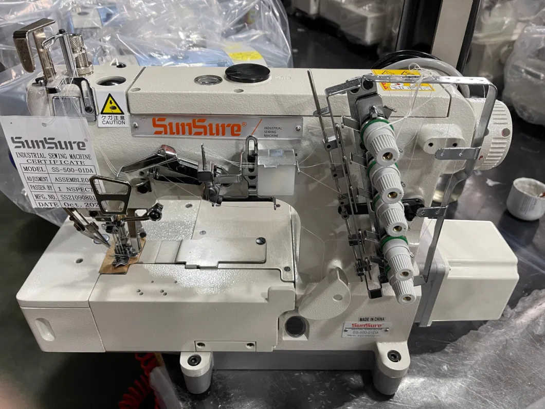 Sunsure High Speed Directly Drive Embroidery Flat-Bed Interlock Sewing Machine with Auto Trimmer