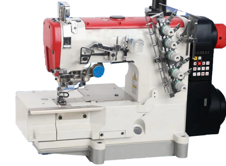 Full Automatic All in One Direct Drive Industrial Flatbed Interlock Sewing Machine