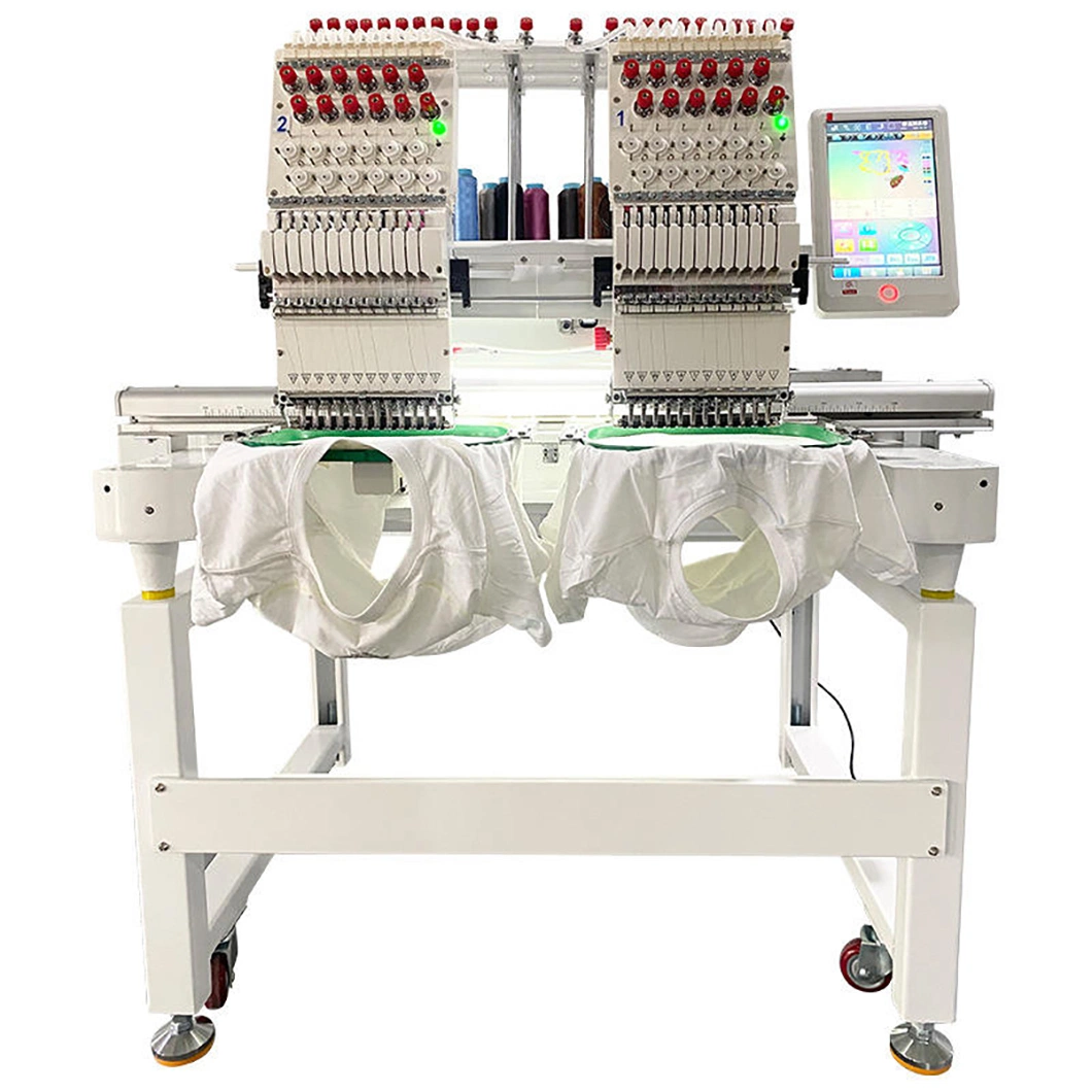 9/12/15 Needles Multi Heads Flat/Cap Computerized Industrial Sewing Embroidery Machine