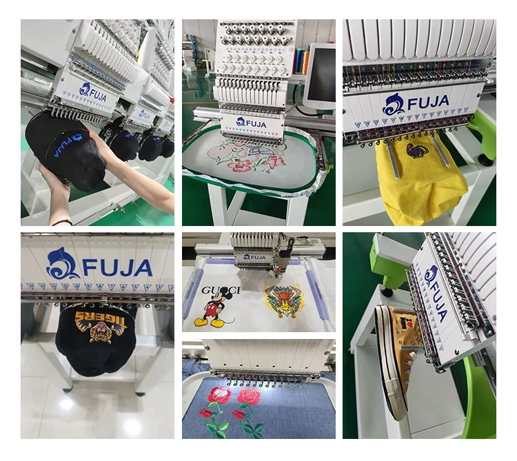 Fuja High Speed Multi Head Multi Needle Embroidery Sewing Machine for T-Shirt/Hat