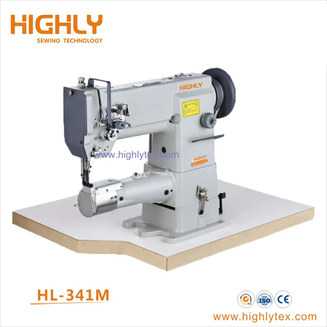 Direct Drive Single Needle Cylinder Bed Compound Feed Leather Sewing Machine with Binder and Cutter