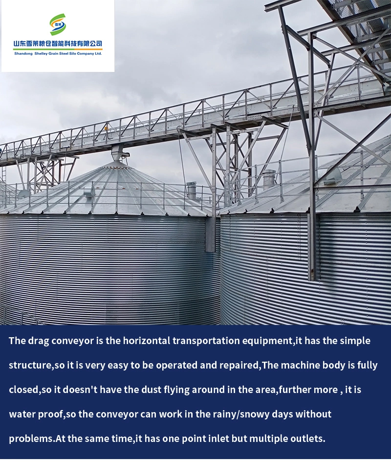 Silo Used High Performance Corn Wheat Barley Drag Chain Conveyor