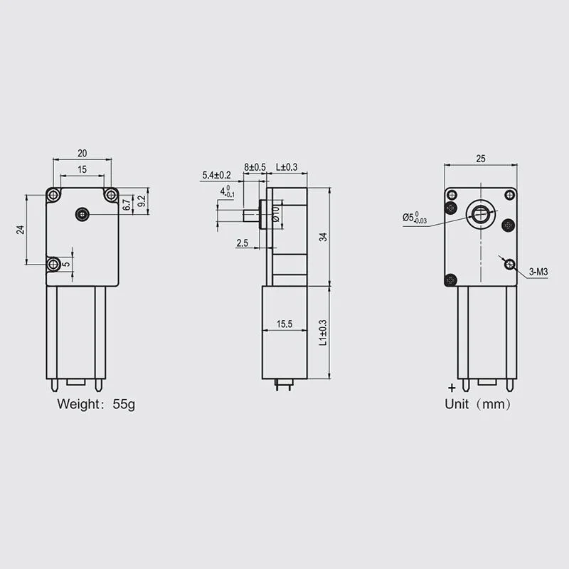 Brush DC Metal Gear Motor with Built-in Driver