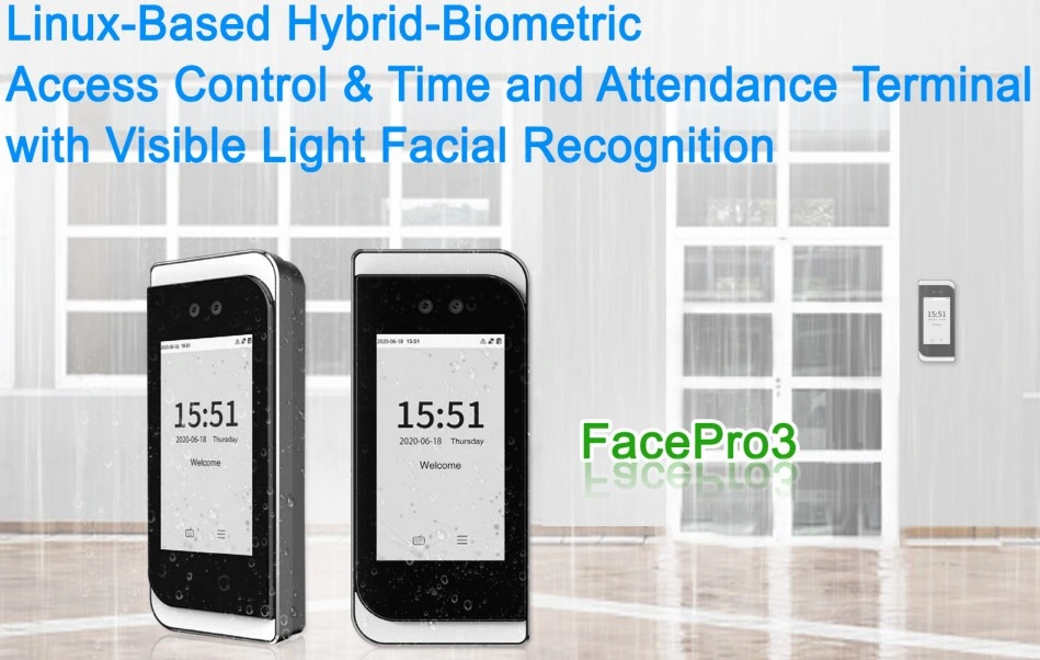 5 Inch Touch Scren Outside Waterproof Face Recognition Time Attendance Machine