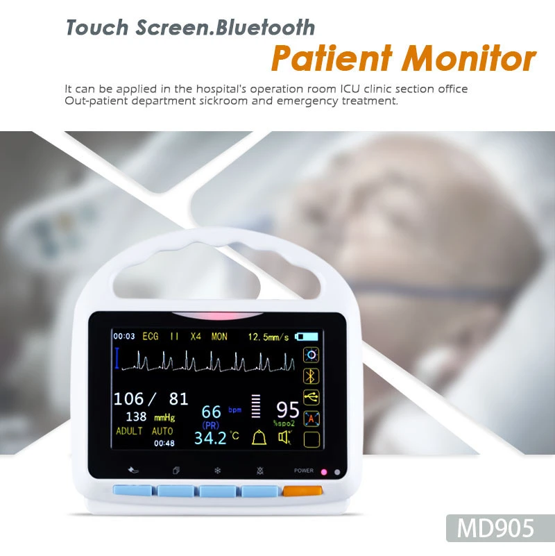 5 Inch Portable Veterinary Monitor with Parameters