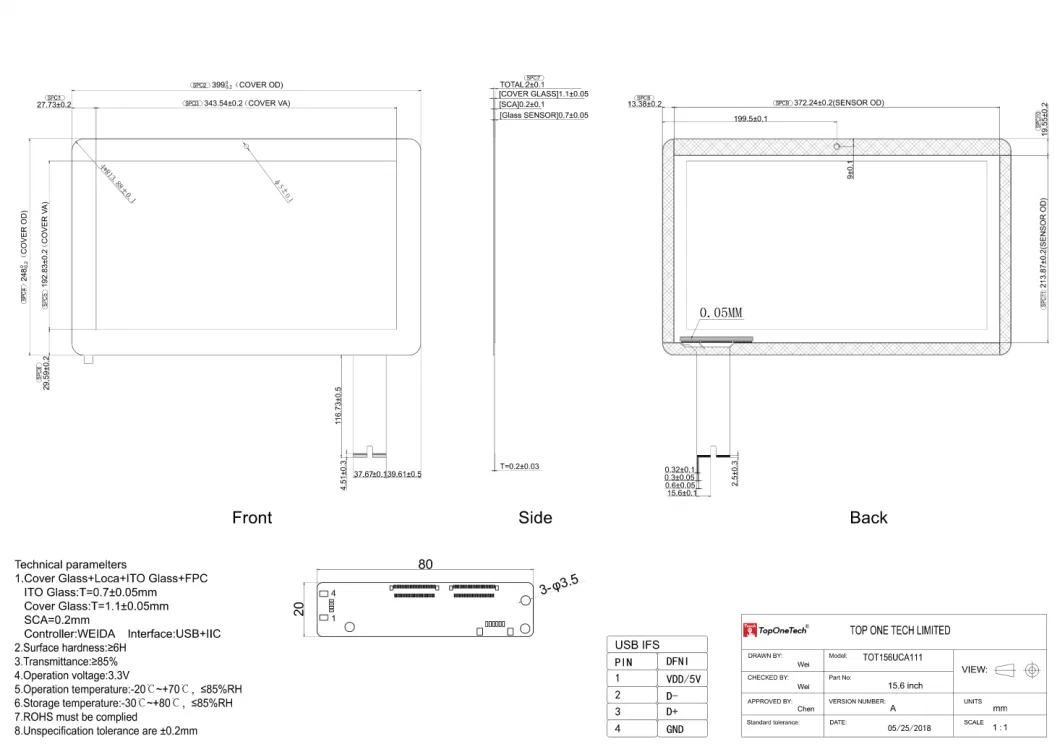 Custom OEM ODM 15.6 Inch Pcap Capacitive Multiple 10 Point USB Touchscreen Touch Panel Screen with Fast Sensitive Accurate Response Film Sensor