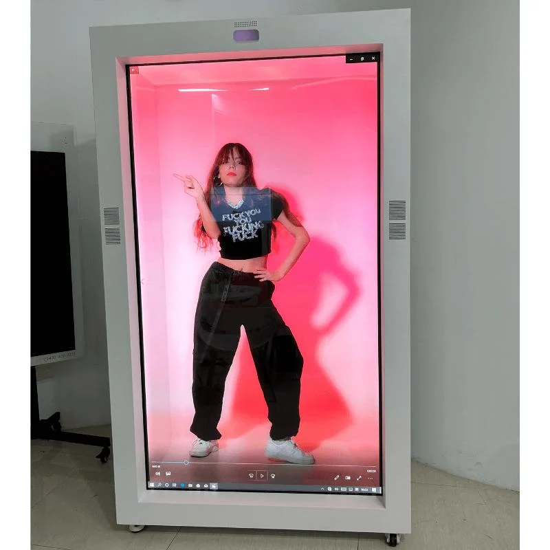 21.5&quot;32&quot;43&quot;49&quot;55&quot;65&quot;86 3D LCD Advertising Signage Transparent LCD Display Box Capacitive Touch Screen Transparent Showcase