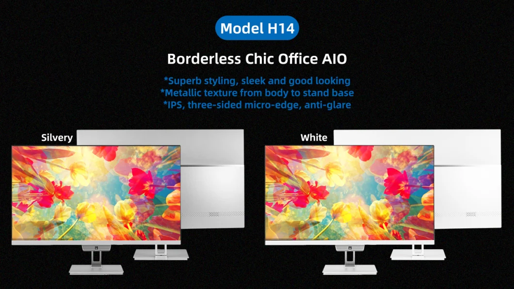 H14 LCD Panel OEM Itx Aio Core I3 I5 I7 I9 Gaming Monoblock Desktops Barebone PC All in One Computer