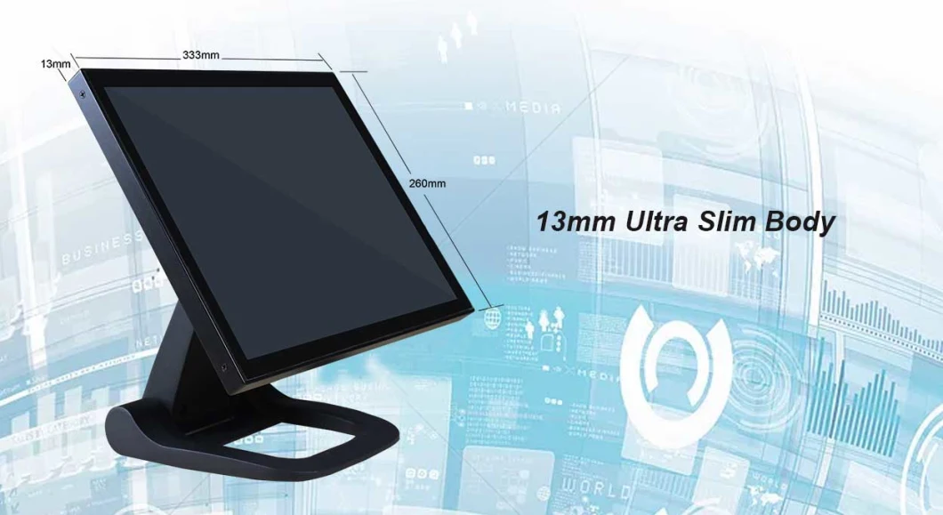 Ultra Slim POS Terminal 15&quot; Touch Screen All in One PC Point of Sale Epos Cash Register POS Computer