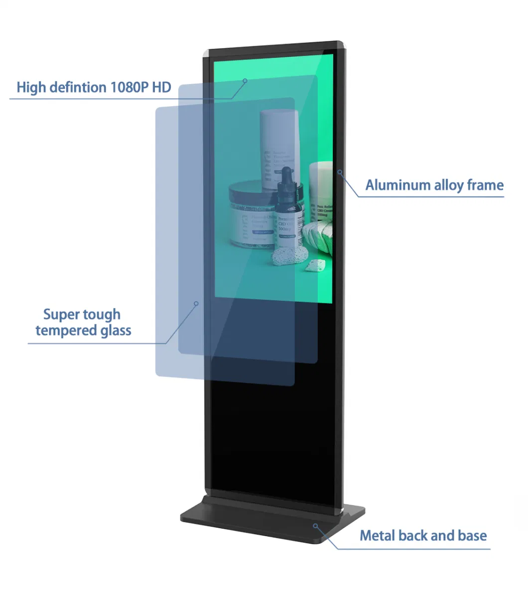 Shopping Mall 55 Inch Indoor Ultra-Thin Floor Touch All-in-One Floor Module Screen Digital Signage