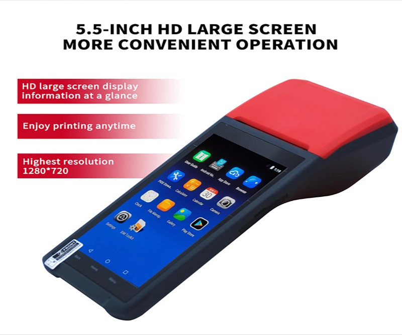 Android Light PDA Handheld POS Device 4G Touchsceen Mobile Payment System