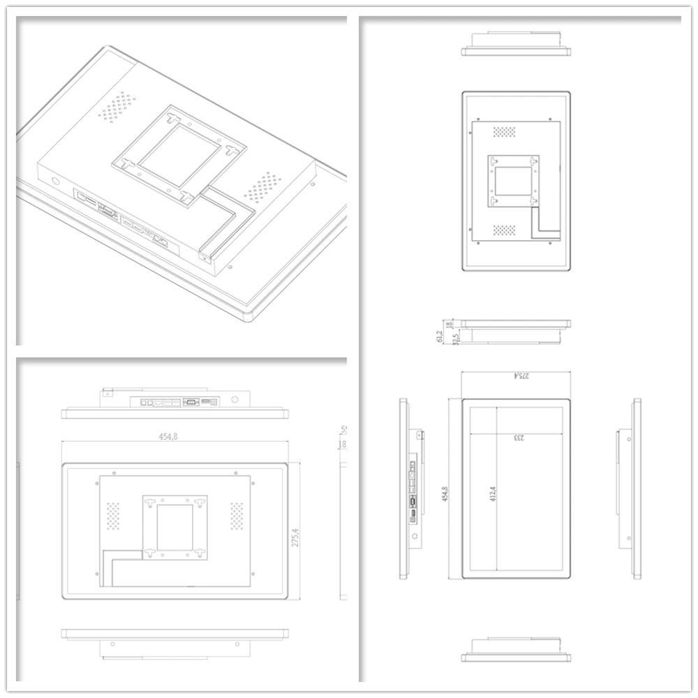 All in One 5 Wire Resistive ATM Touch Screen