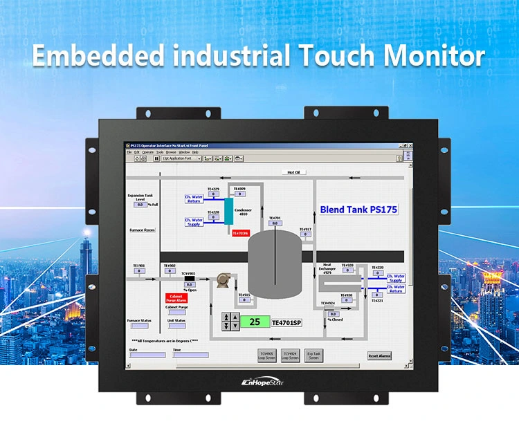 10.4 Inch 10-Point VGA AV Input LCD Industrial Computer Capacitive Touch Screen Monitor