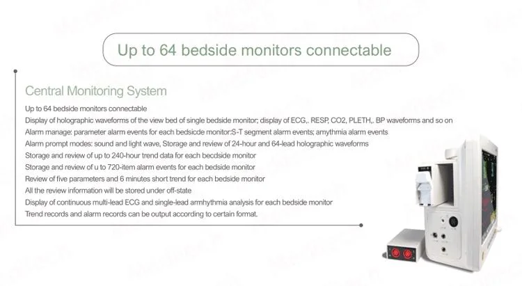 CE Approved Meditech 12 Inch Patient Monitor with Unique Design