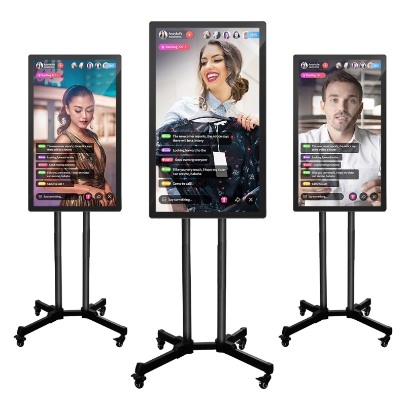 32/43/55 Inch Live Streaming Live Stream Live Broadcast Equipment Touch Screen Monitor Kiosk Large Screen for Mobile Phone Computer Screen Sharing
