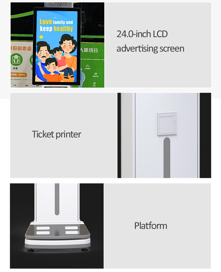 Ultrasonic Height Weight Scale with 24 Inch LCD Touch Sceen