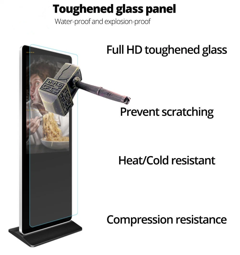 55 Inch LCD Floor Standing Digital Signage Interactive Touchscreen Monitor