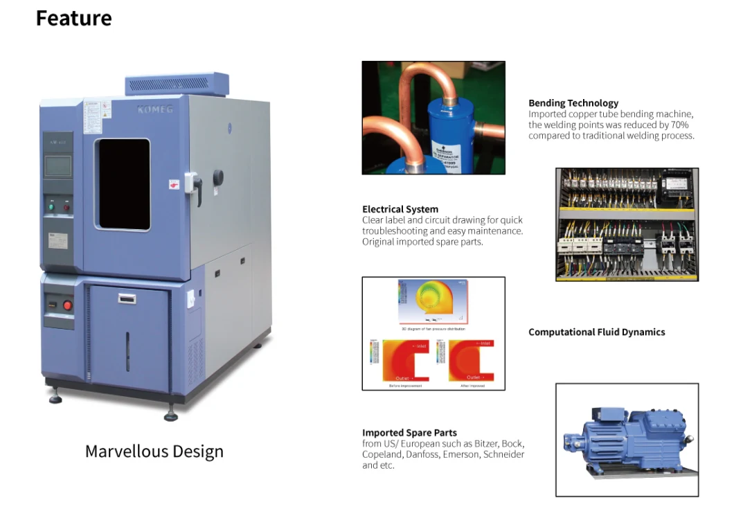 Komeg Hot Cold Environmental Humidity Test Chamber for Testing LCD Display