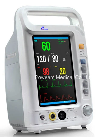 High-Resolution Touchscreen ICU Patient Monitoring Equipment SpO2, NIBP, Temp Vital Sign Monitor (WHY70Bplus)