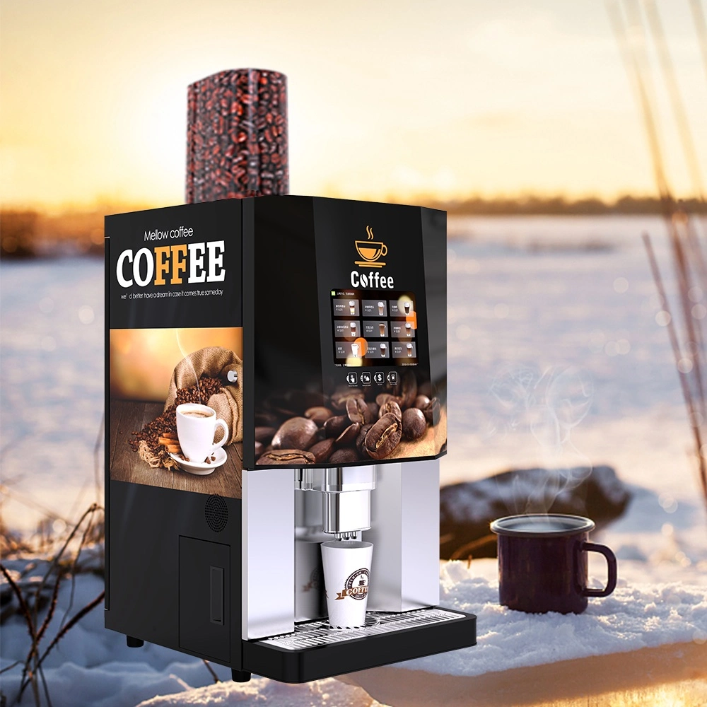 7 Inches Touch Scren Commercial 9 Kinds of Hot Espresso Fresh Ground Coffee Vending Machine
