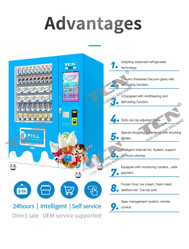 Tcn Ice Lolly Vending Machine with 22 Inches Touch Screeen