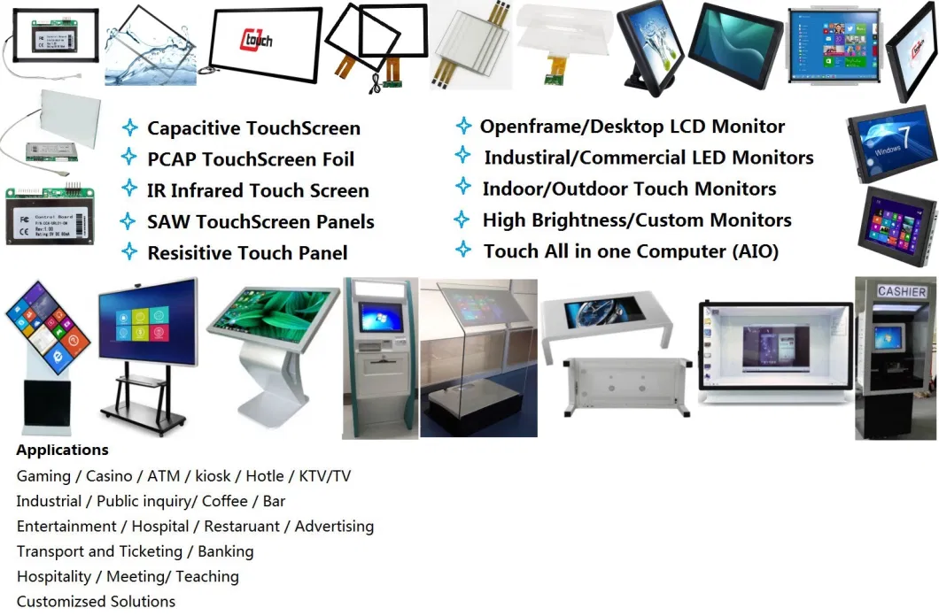 10.1&quot; High Brightness Capacitive Touch Display LCD Multi Touchscreen Display PC Monitor for Kiosk Computer