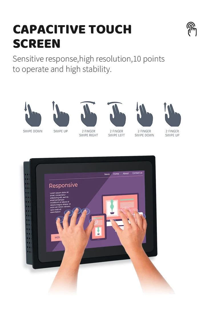 Rugged 15 Inch Touch Screen Monitor Industrial All in One Toch Panel PC for CNC PLC Industry