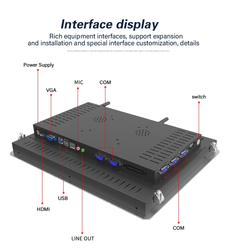 Industrial Panel PC 8 10.4 12.1 13.3 15 Inch Embedded Touch Screen All in One PC Industrial Mini PC