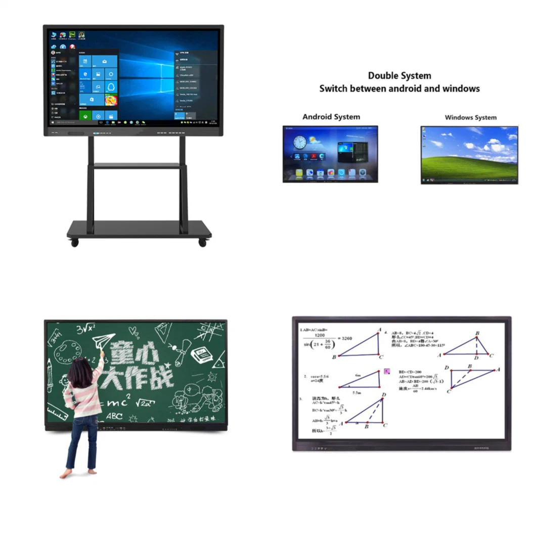 Smart Board All in One Touchscreen Panel PC with LED Touch Screen Monitor Education OPS Mini PC for Schools and Confirence