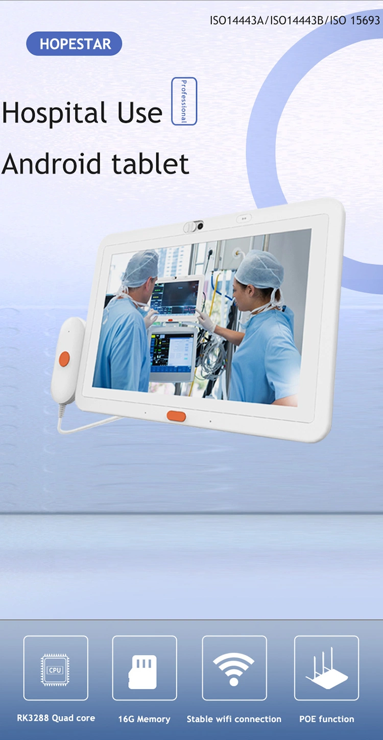 10&quot; Rk3399 Android 10 RJ45 Medical Industry NFC Tablet PC