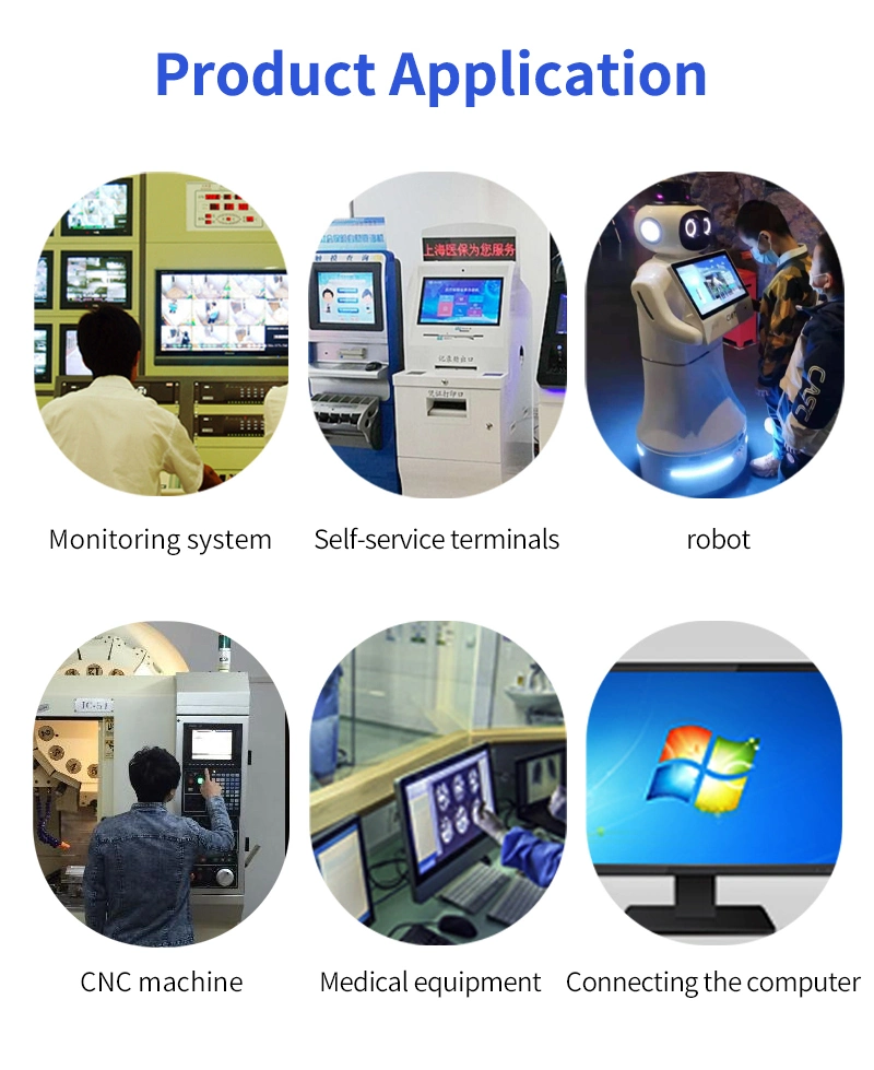 17 Inch Metal Vase Wall Mounted Embedded Touch Screen Panel Monitor Industrial Computer IPS Display HMI VGA Port
