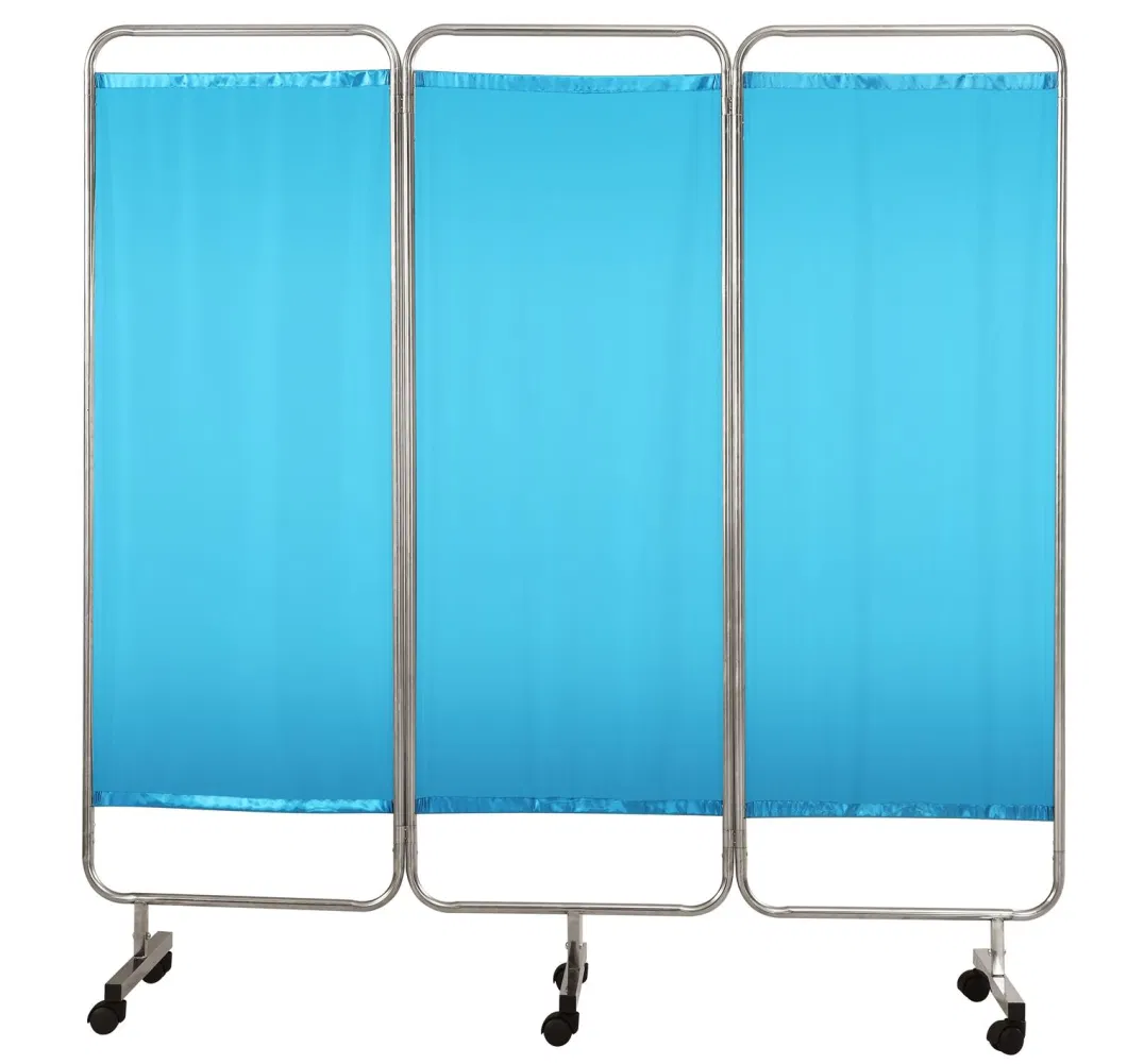 Hospital Furniture 3-Foldings Patient Bed Screen