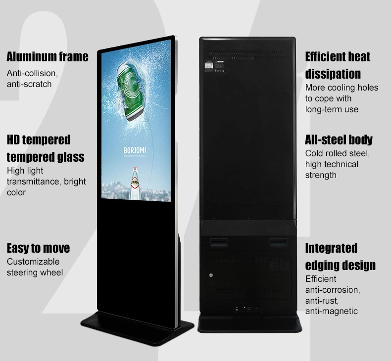 Shopping Mall Hotel Vertical Landing Advertising Machine Floor Stand Digital Signage.