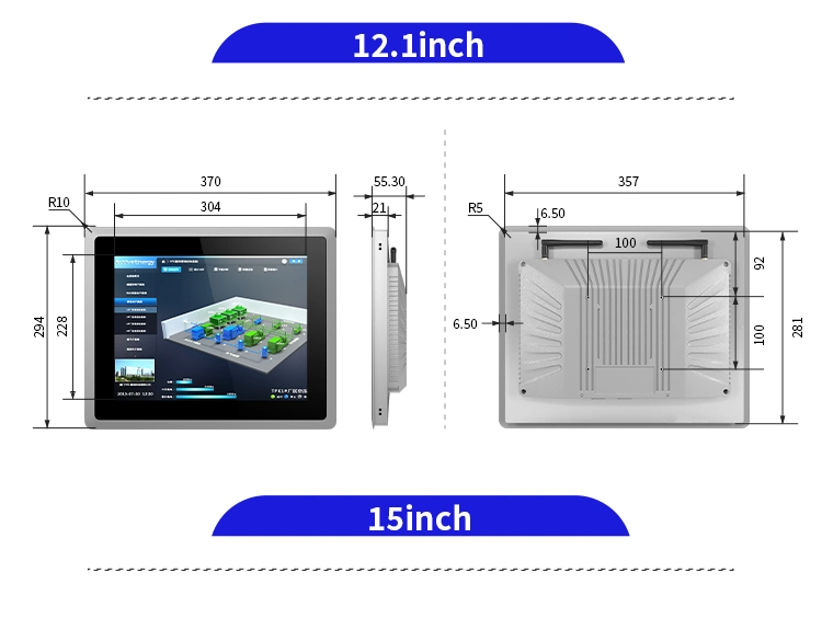 Waterproof IP67 Industrial LCD Monitor Industrial Monitor Industrial Computer All in One PC Fanless Industrial Panel PC Touch Screen Monitor