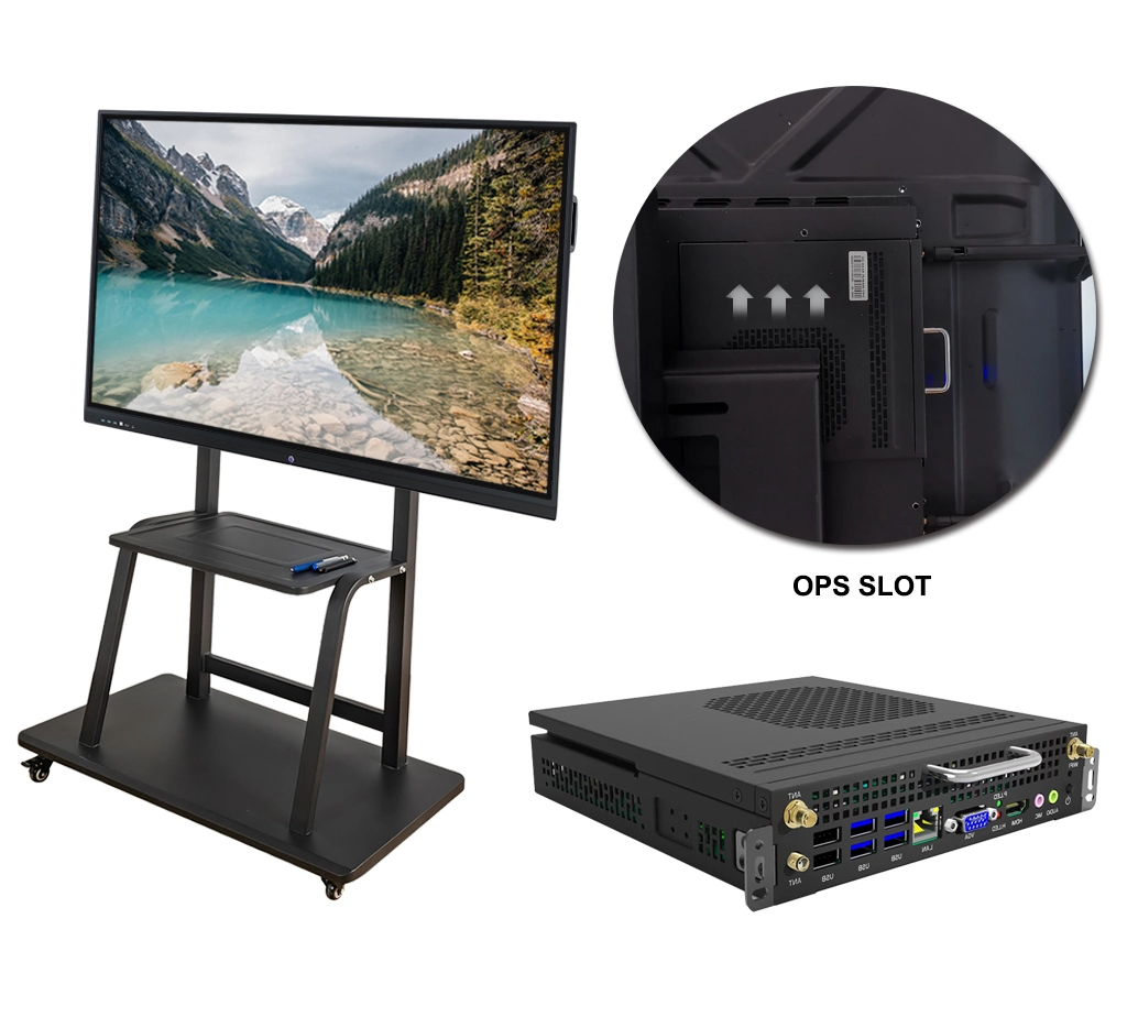 Manufacturer OPS Industrial Embedded Digital Signage Computer with VGA, HDMI, USB, Audio, LAN Port