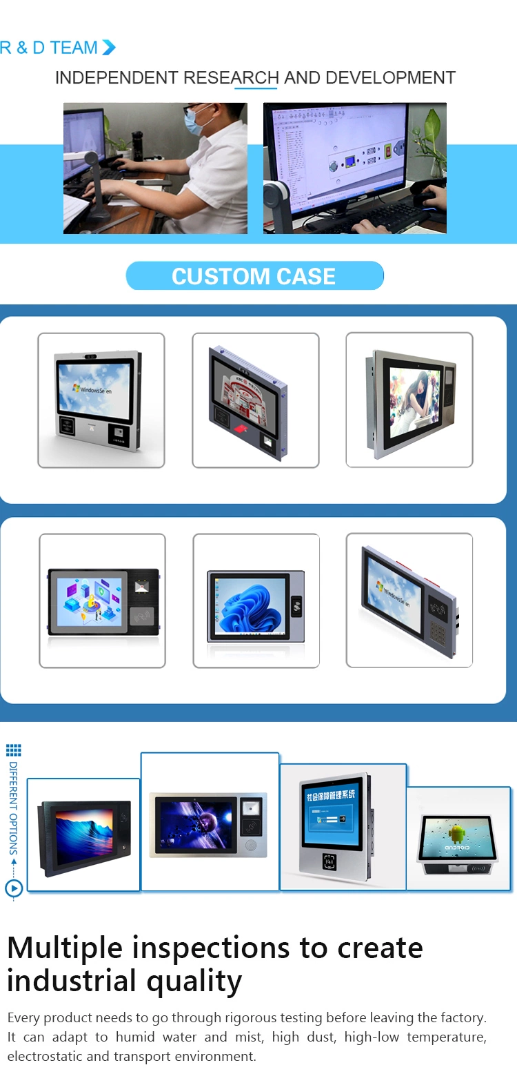 15.6 Inch IP65 Dustproof Waterproof Touch Screen Win7/8/10 OS Panel PC Mini Industrial Computer