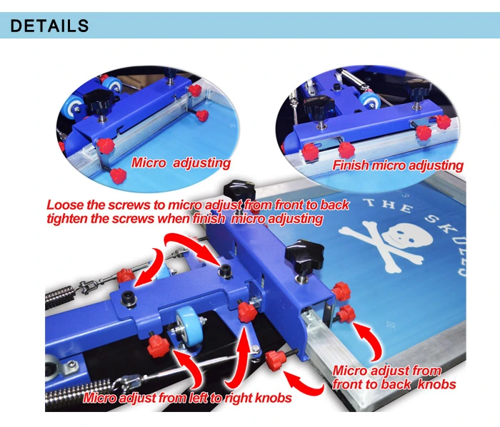 4 Color 4 Station Manual Rotary Screen Printers for T-Shirt