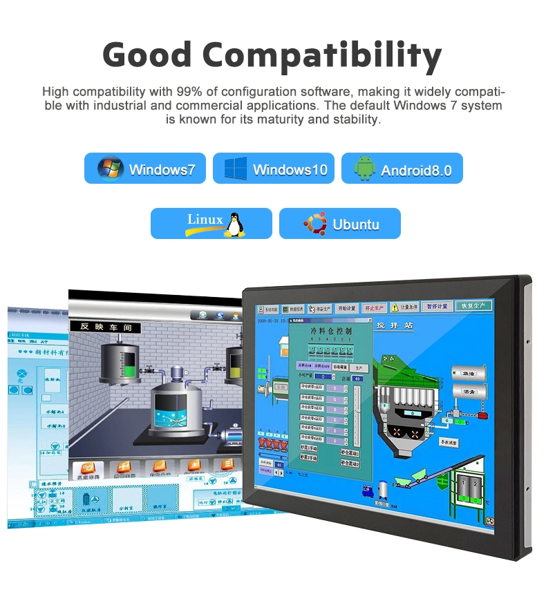 21.5inch Ultra-Thin LCD Display Waterproof Touch Screen Embedded Industrial Touch Monitor