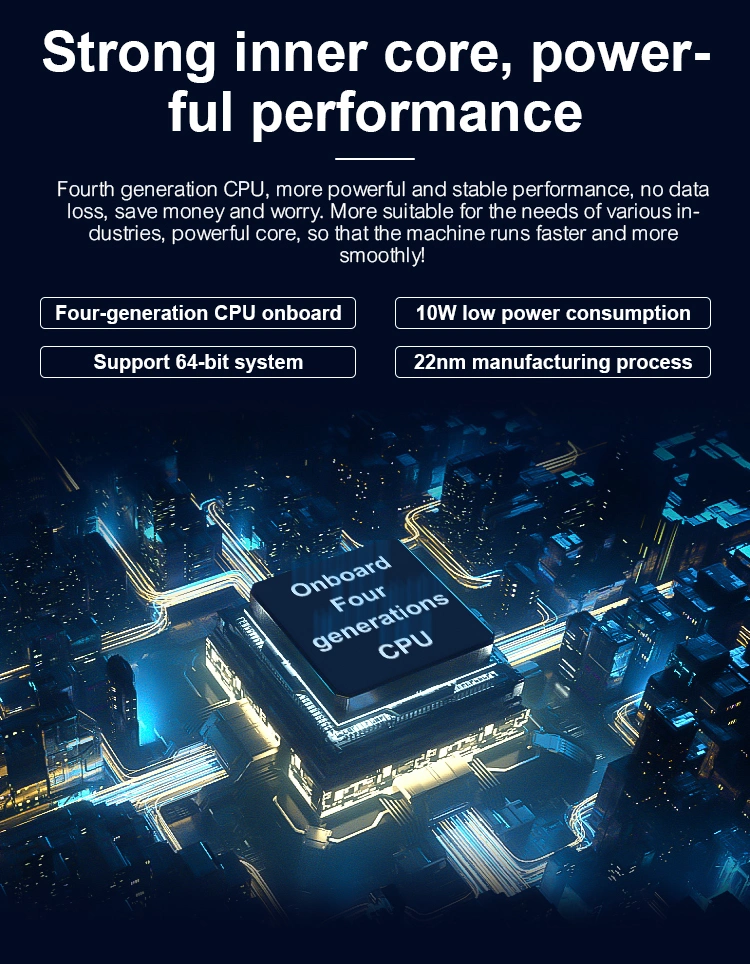 Dual Gigabit 15 Inch Touchscreen Embedded Computer RS485/RS232 All in One Desktop Industrial PC Linux