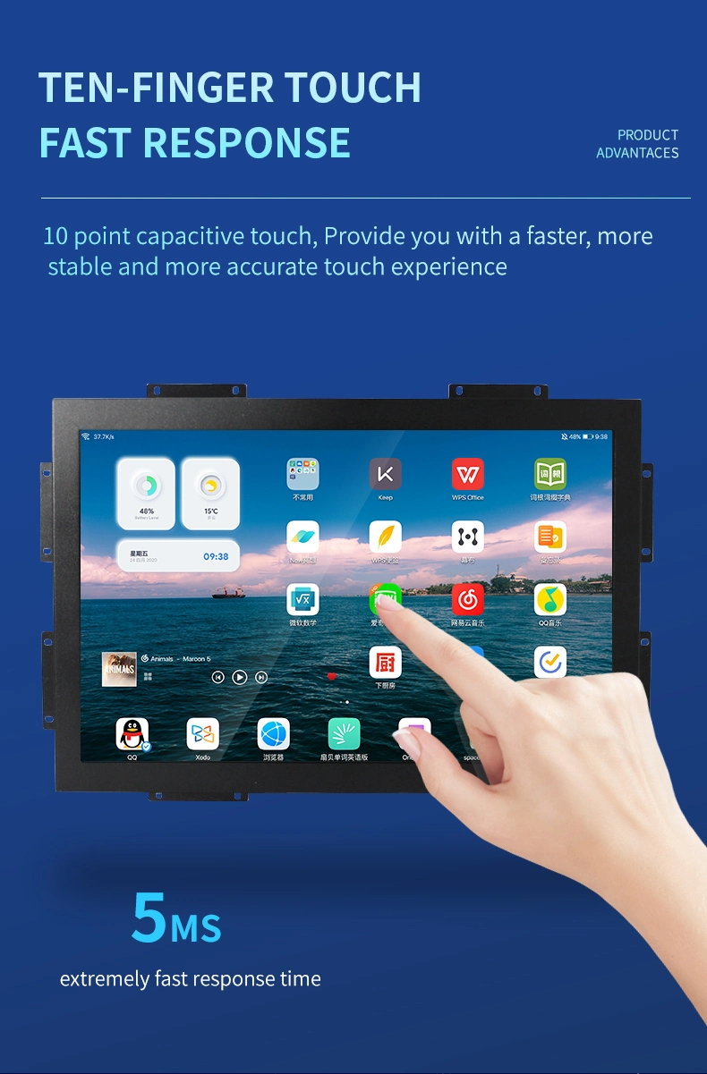 15 Inch Water Proof Embedded Touch Screen Monitor with HDMI